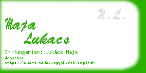 maja lukacs business card