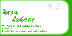 maja lukacs business card